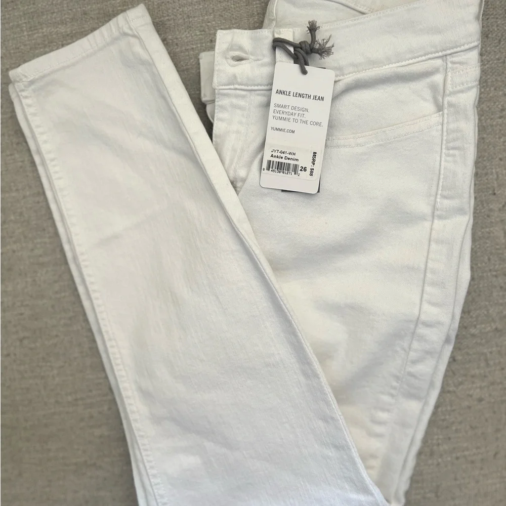 Yummie White Ankle Length Jeans size 26 - Picture 8 of 8